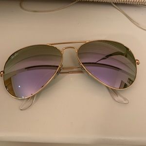 Custom Ray Ban Aviator Lilac Flash Lens